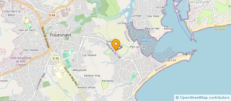 localisation de l'entreprise FOUEN DEPLACEMENT  FOUESNANT