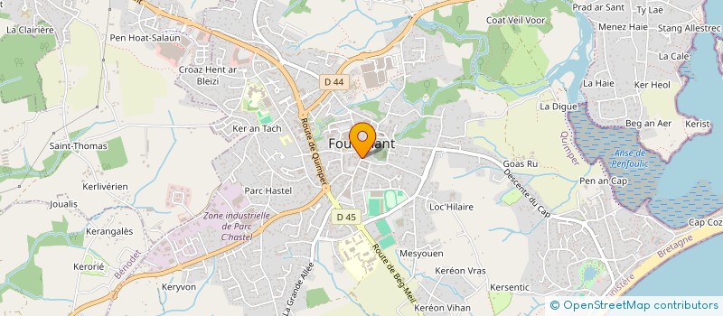 localisation de l'entreprise FOUESNARMOR  FOUESNANT