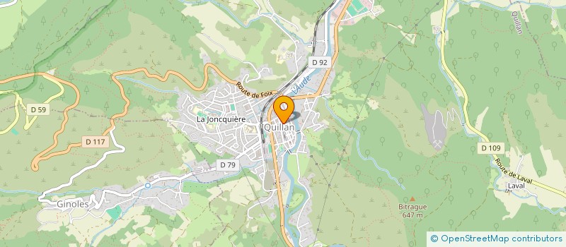 localisation de l'entreprise FOUET-CHAUBET à QUILLAN