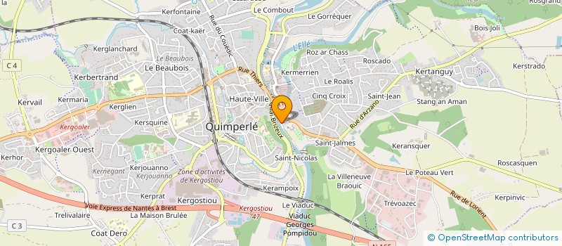 localisation de l'entreprise FOUGERE  QUIMPERLE