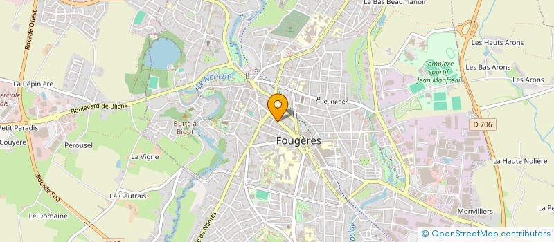 localisation de l'entreprise FOUGERES AUTO CENTER  FOUGERES