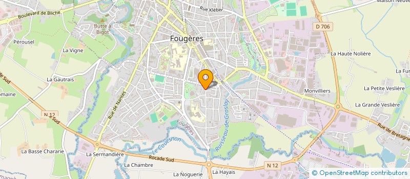 localisation de l'entreprise FOUGERES FOOTBALL CLUB (F.F.C.)  FOUGERES