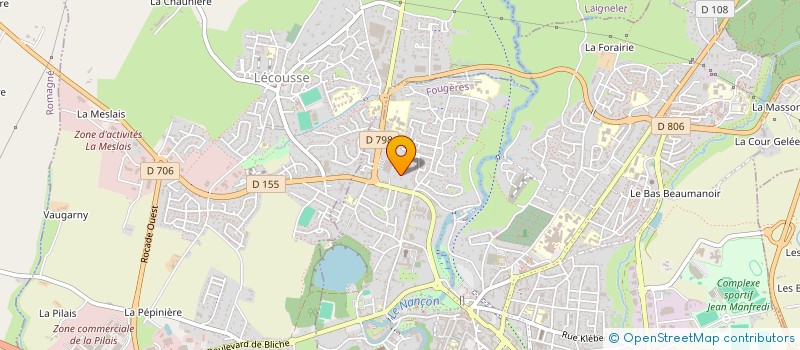 localisation de l'entreprise FOUGERES MARCHE NORDIQUE  FOUGERES