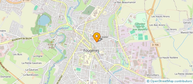 localisation de l'entreprise FOUGERES PORTE DE BRETAGNE  FOUGERES