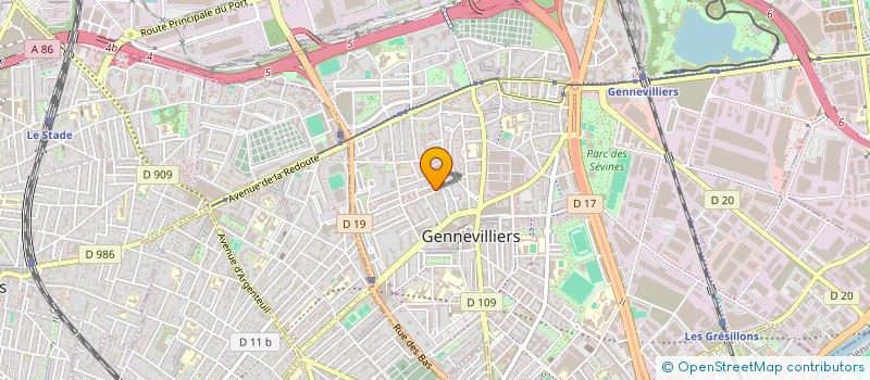 localisation de l'entreprise FOUGERES TAXI à GENNEVILLIERS