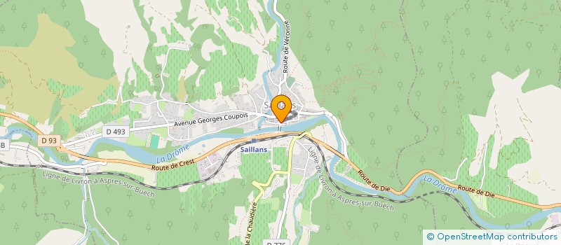 localisation de l'entreprise FOUGUE PRODUCTION  SAILLANS