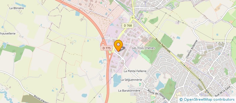 localisation de l'entreprise FOUILLET PEINTURE à AVRILLE