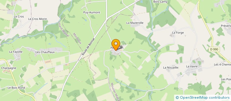 localisation de l'entreprise FOULATIER MAURICE ET RAYMOND à MOUTIER-MALCARD
