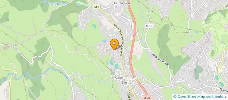 localisation de l'entreprise FOULEES SUD LIGERIENNES à SAINT-GENEST-LERPT