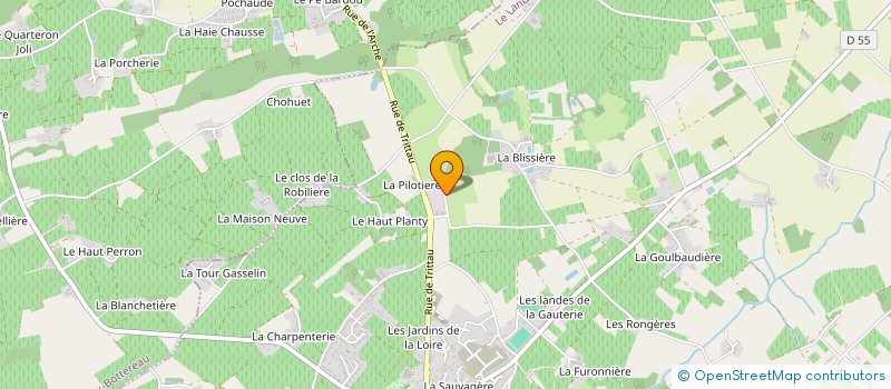 localisation de l'entreprise FOULHOUX PAYSAGE à LE LANDREAU