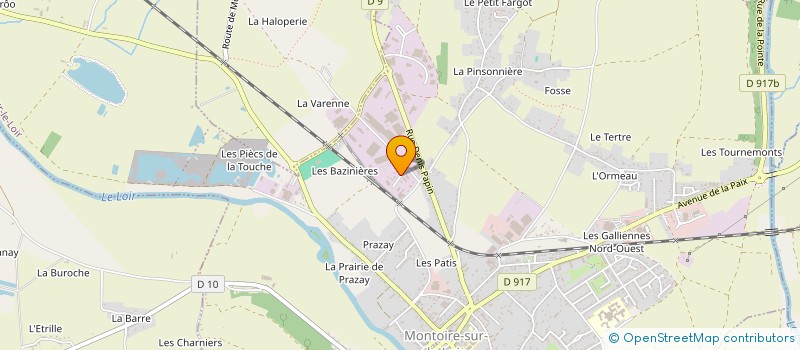 localisation de l'entreprise FOUQUET MENUISERIE à MONTOIRE-SUR-LE-LOIR