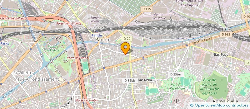 localisation de l'entreprise FOURCADE                      ROBER  PANTIN