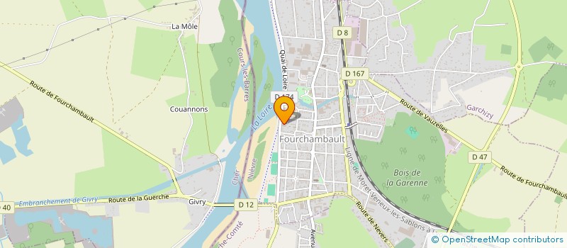 localisation de l'entreprise FOURCHAMBAULT TEXTILES NIVERNAIS à FOURCHAMBAULT