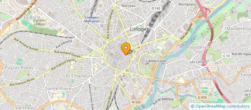 localisation de l'entreprise FOURIE RAFILHOUX à LIMOGES
