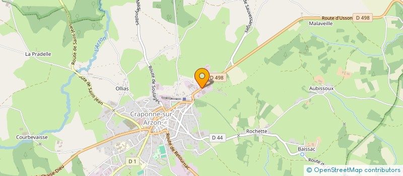 localisation de l'entreprise FOURNERIE SEBASTIEN  CRAPONNE-SUR-ARZON