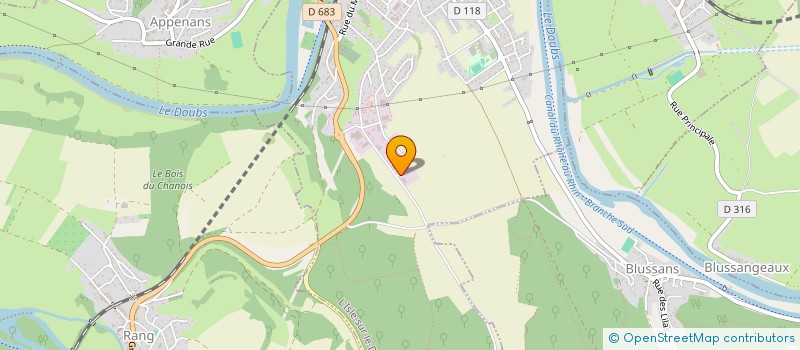 localisation de l'entreprise FOURNIER à L'ISLE-SUR-LE-DOUBS