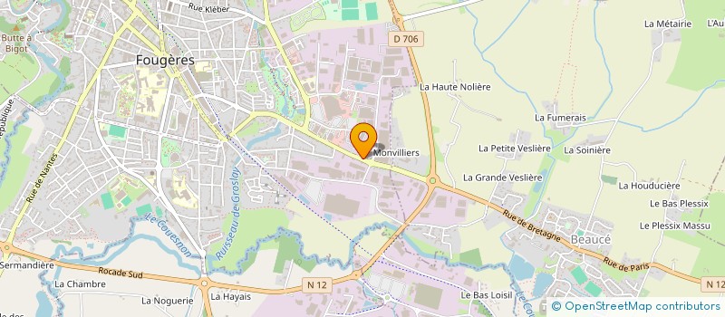 localisation de l'entreprise FOURNIER à FOUGERES