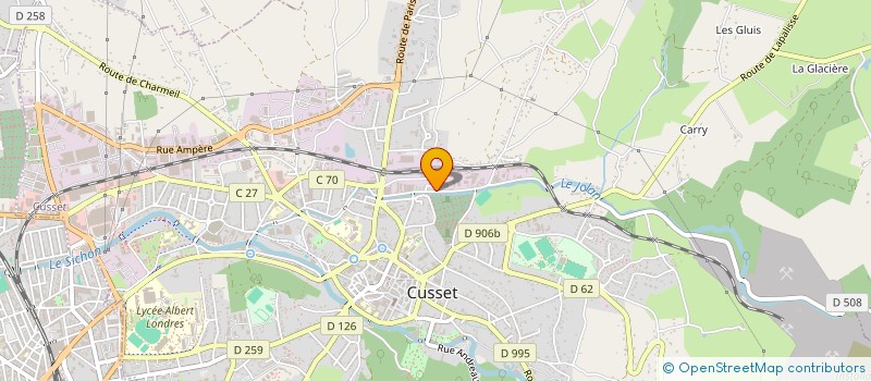 localisation de l'entreprise FOURNIER ELECTRICITE à CUSSET