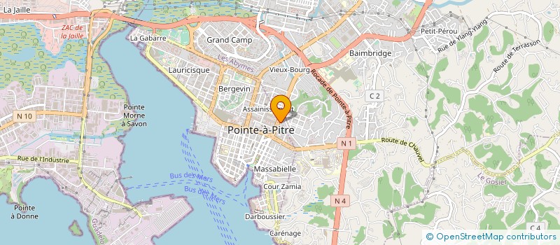 localisation de l'entreprise FOURNIL COUDOUX  POINTE A PITRE