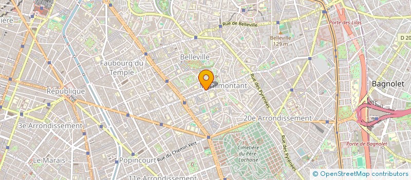 localisation de l'entreprise FOURNIL DU 53 MENILMONTANT  PARIS