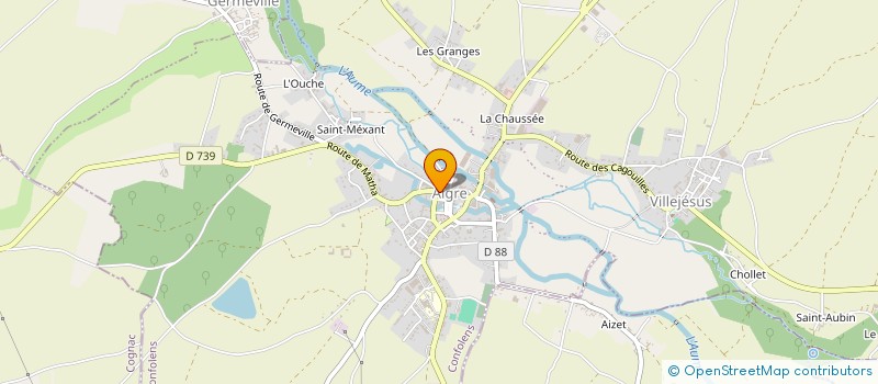 localisation de l'entreprise FOURNIL DU CENTRE à AIGRE