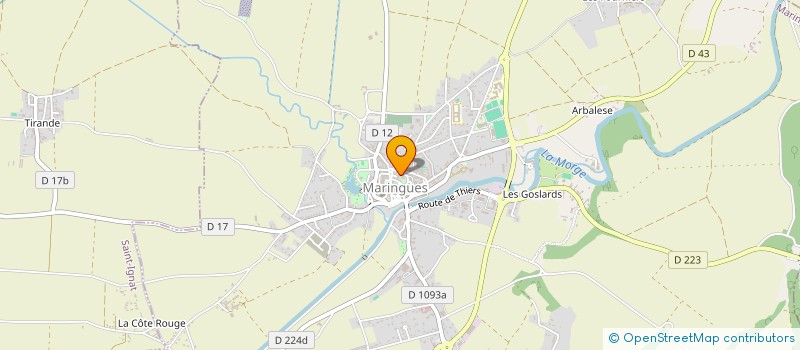 localisation de l'entreprise FOURNIL DU CHERY  MARINGUES