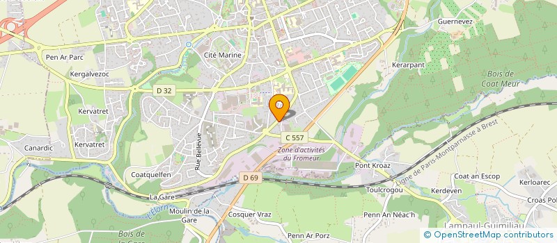 localisation de l'entreprise FOURNIL LABO SERVICE à LANDIVISIAU