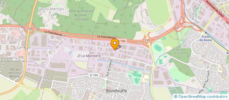 localisation de l'entreprise FOURNITURE ASSISTANCE SECURITE SIGNALISA à BONDOUFLE