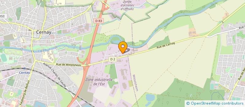 localisation de l'entreprise FOURNITURE INSTALLATION BATI GENSBITTEL  CERNAY