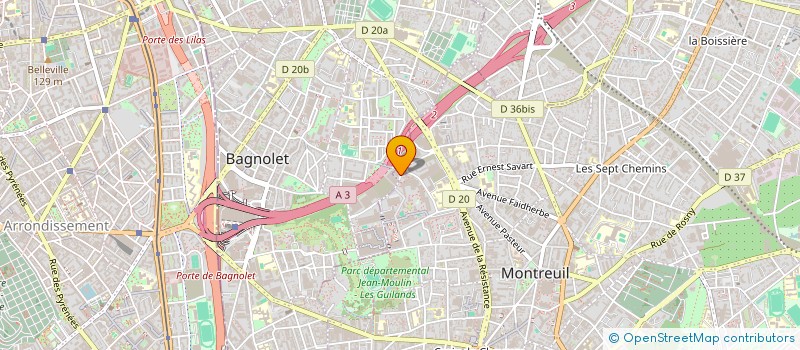 localisation de l'entreprise FOURNITURES ET MATERIELS DEMENAGEMENTS  MONTREUIL