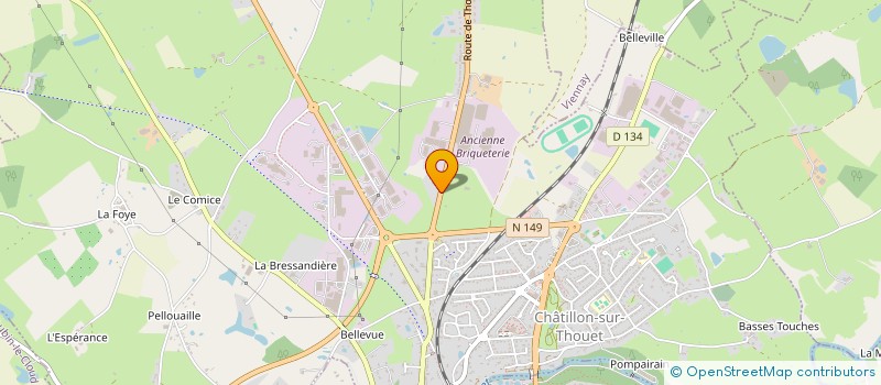localisation de l'entreprise FOURNITURES ET REPARATIONS INDUSTRIELLES- F.R.I.S. à CHATILLON-SUR-THOUET