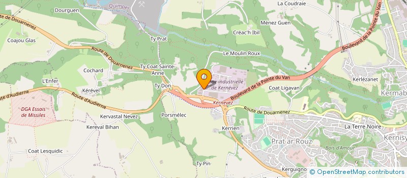 localisation de l'entreprise FOURNITURES HOSPITALIERES INDUSTRIE à QUIMPER