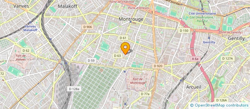 localisation de l'entreprise FOURNITURES PIECES AUTOMOBILES à MONTROUGE
