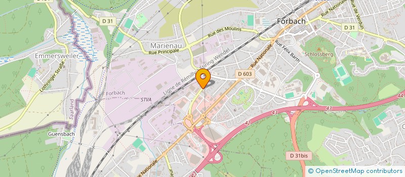 localisation de l'entreprise FOURNIVALL  FORBACH