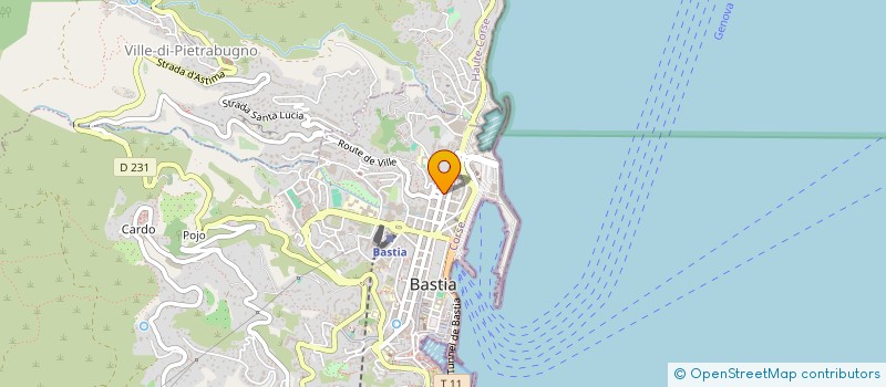 localisation de l'entreprise FOURRURES BASTID à BASTIA