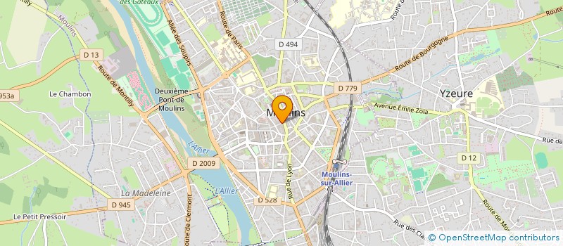 localisation de l'entreprise FOURRURES & CUIRS NOUVEAUTES à MOULINS