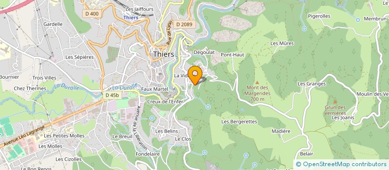 localisation de l'entreprise FOURRURES NICOLE TRAIT  THIERS