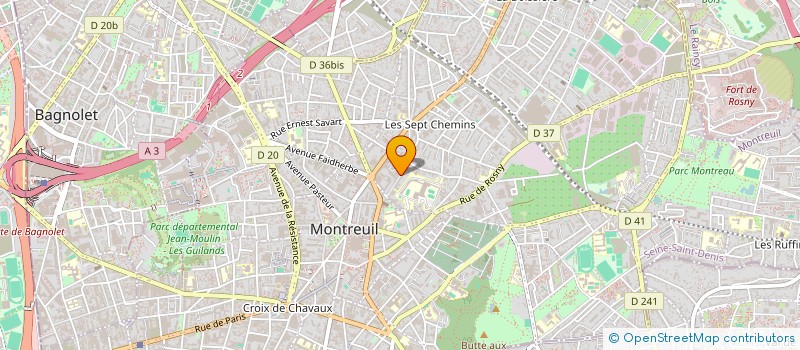 localisation de l'entreprise FOUTAMANIA à MONTREUIL