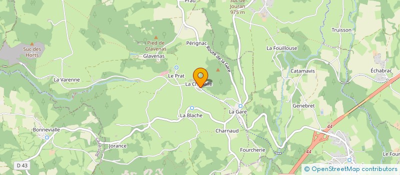 localisation de l'entreprise FOUVET CHARPENTES à SAINT-JULIEN-DU-PINET
