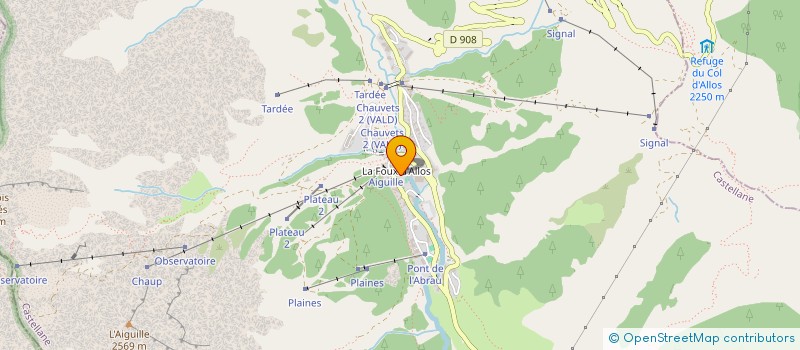 localisation de l'entreprise FOUX DE SKI à ALLOS
