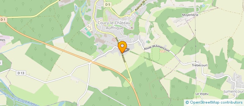 localisation de l'entreprise FOVI à COUCY-LE-CHATEAU-AUFFRIQUE