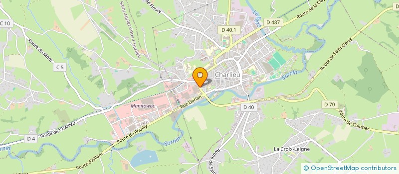 localisation de l'entreprise FOXY RH à ROANNE