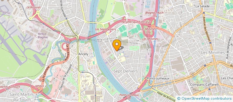 localisation de l'entreprise FOYER CLUB DES SEPT DENIERS à TOULOUSE