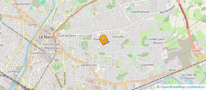 localisation de l'entreprise FOYER CLUB YVONNE ARBOGAST LES ANCIENS D YZEUVILLE  LE MANS