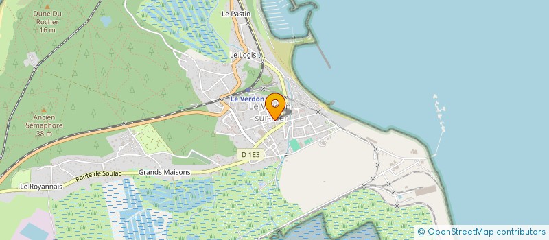 localisation de l'entreprise FOYER COMMUNAL VERDONNAIS  LE VERDON-SUR-MER