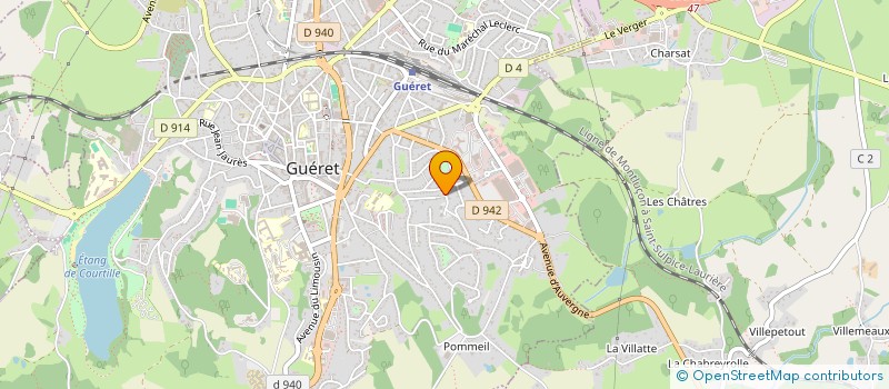 localisation de l'entreprise FOYER COOPERATIF LYCEE TECHNIQUE à GUERET