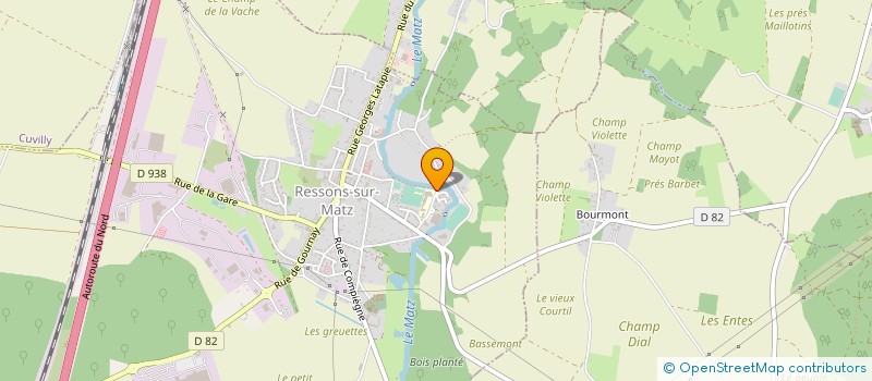 localisation de l'entreprise FOYER-COOPERATIVE DU COLLEGE DE LA VALLEE DU MATZ  RESSONS-SUR-MATZ