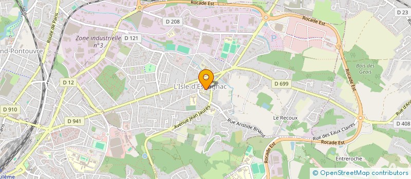 localisation de l'entreprise FOYER CULTURE LOISIRS  L'ISLE-D'ESPAGNAC