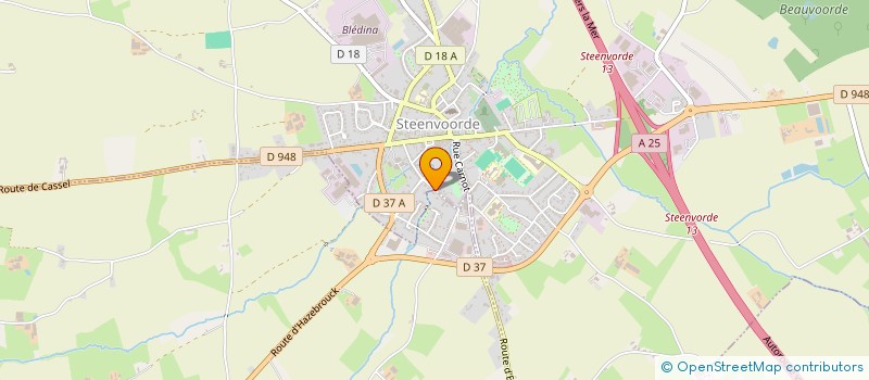 localisation de l'entreprise FOYER CULTUREL DE L'HOUTLAND  STEENVOORDE