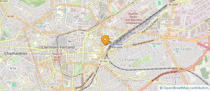localisation de l'entreprise FOYER DE JEUNES TRAVAILLEURS LE PHARE à CLERMONT-FERRAND